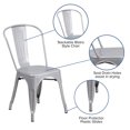 thumbnail image 2 of Silver Metal Indoor-Outdoor Stackable Chair, 2 of 9