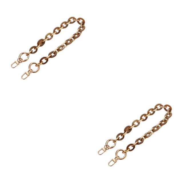 Baohd Not Easy To Fade Vibrant Bag Chain Straps Retain Color Purse Chain Straps Resin Bag Chains L204-ZS 2Set
