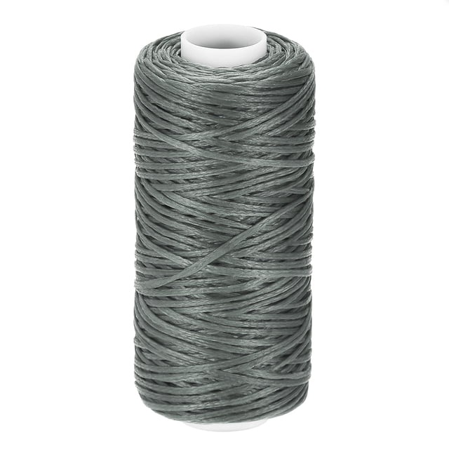 Unique Bargains Gray Polyester Waxed Leather Sewing Thread, 55 Yards