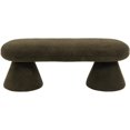 thumbnail image 3 of Meridian Furniture Drum Green Faux Shearling Teddy Fabric Bench, 3 of 6