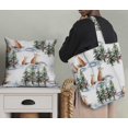 thumbnail image 5 of Soimoi White Georgette Viscose Fabric Fox & Pine Tree Print Fabric by the Yard 42 Inch Wide, 5 of 5