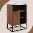 thumbnail image 4 of Costway Buffet de Rangement pour Vin avec Étagère Réglable et Porte Coulissante pour Cuisine, 4 of 10