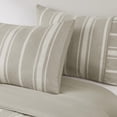 thumbnail image 3 of Kent 3 Piece Striped Herringbone Oversized Duvet Cover Set, 3 of 9