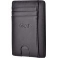thumbnail image 1 of LAICAIW Kinzd Slim Wallet RFID Front Pocket Wallet Minimalist Secure Thin Credit Card Holder Black, 1 of 6