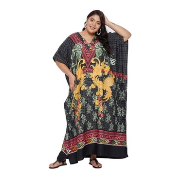 Caftans Longs pour Femmes Grande Taille Robe Caftan Robe de Soirée Fête Été Plage Robe d'Été Manches Kimono Longues Robes Décontractées en Ligne