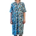 thumbnail image 1 of Women's Adaptive Open Back Blue Print Gown, 1 of 5