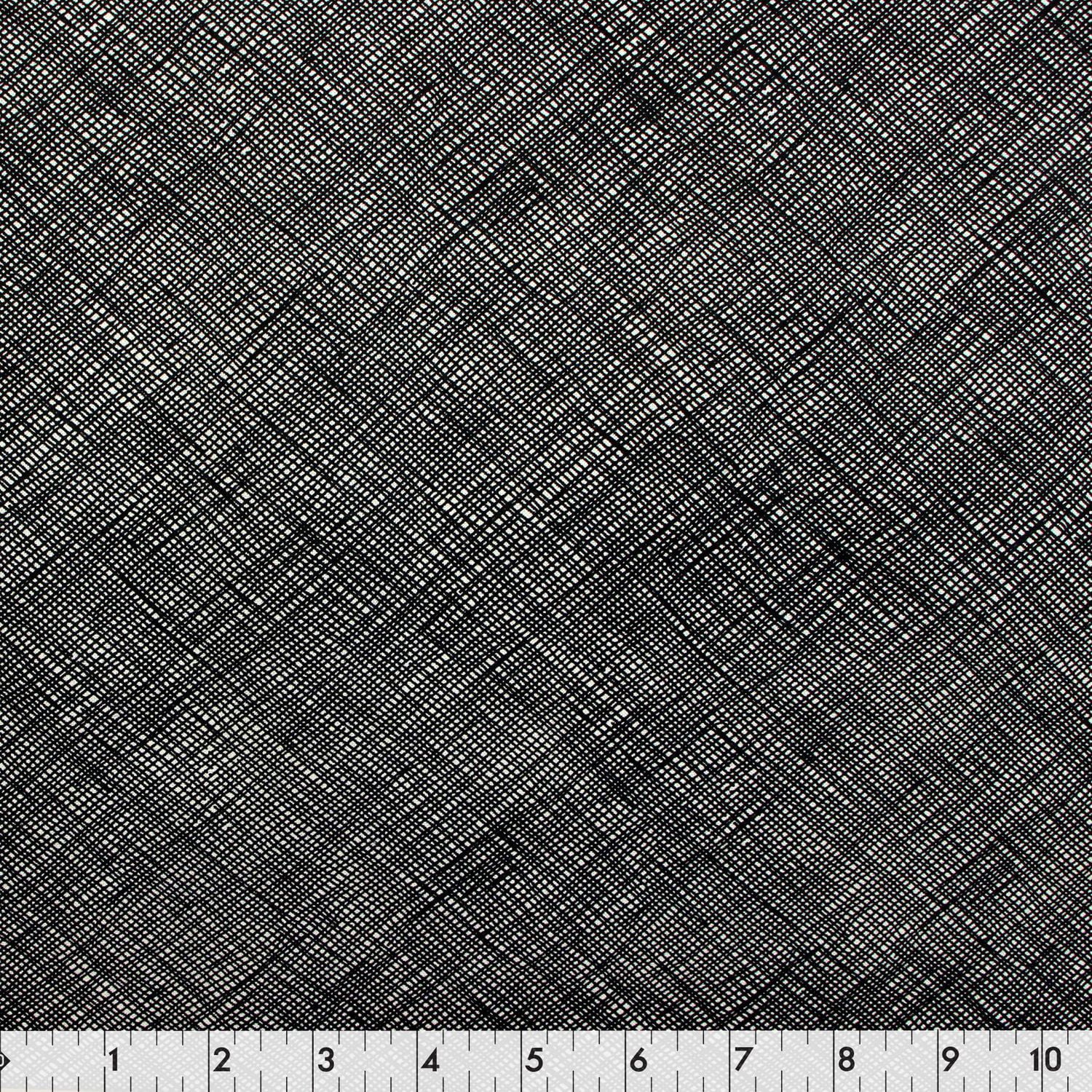 FABRIC CREATIONS blanc et noir crayon hachuré coupon fat quarter, 45 × 53 cm (18 × 21 po)