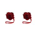 thumbnail image 1 of QualitChoice Curtain Tieback Punch-free Stylish Flower Shape Decorative Replacement Home Buckle Fastener Ornament Accessories Red 2PCS, 1 of 6
