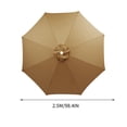 thumbnail image 2 of Large Outdoor Patio Umbrella 98.4 Inches 6 Ribs Market Table Umbrella,190T Heavy-Duty Rainproof UV Resistant Pool Umbrella,Umbrella Replacement Top Cover Replacement Canopy (Frame Not Included), 2 of 6