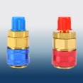 thumbnail image 4 of Akozon Refrigerant Quick Couplers, R134a Auto Car Quick Coupler Connector Brass Adapters Low & High Side AC Manifold, 4 of 8