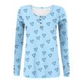 thumbnail image 4 of Birdeem Mode Femmes Décontracté Manches Longues Imprimé Col Rond T-Shirt Ample Blouse Hauts, 4 of 12