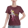thumbnail image 1 of T-Shirt Basique à Manches Courtes pour Femmes Sailor Moon Lièvre Lunaire, 1 of 6