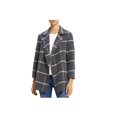 thumbnail image 1 of THEORY Clairene Woolten Check Bracelet-Sleeve Jacket Grey ( S ), 1 of 2