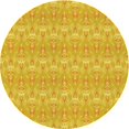 thumbnail image 1 of Ahgly Company Tapis d'Intérieur Rond Lavable en Machine Jaune Transitionnel, 7 Pieds Rond, 1 of 7