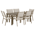 thumbnail image 2 of Mainstays Cobble Hill 7-Piece Steel Outdoor Dining Set, Cream, 2 of 10