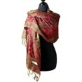 thumbnail image 2 of Peach Couture Châle Enveloppant Élégant Réversible à Motif Cachemire Pashmina, 2 of 4