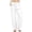 White, variant on Women's Linen Pants Elastic High Waist Drawstring Wide Leg Palazzo Yoga Trousers Dress Pants for Women Business Casual High Waist Womens Business Casual Pants Size 2 Formal Short Pants for Women