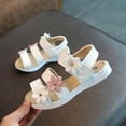 thumbnail image 2 of Children Girls Sandals Princess Open-toed Soft Bottom Flowers Roman Beach Shoes, 2 of 9