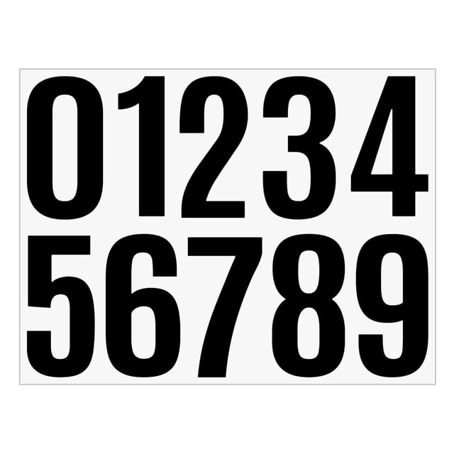 4 Inch Large Size Number Stickers, 1 Sheet Self Adhesive House Numbers for Mailbox, Trash Cans - Waterproof Vinyl Numbers Sticker, for Easy Backing Peeling, Bold and Easy-to-Read House Number Labels