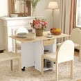 thumbnail image 2 of HOMCOM Foldable Dining Table, Drop Leaf Table with Storage for Kitchen, 2 of 10