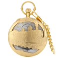 thumbnail image 1 of Pocket Watch, Musical Movement Unique Smooth with Chain Antique, for Birthday Gifts Fathers Day Men'. , Train, 1 of 7