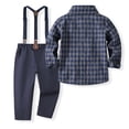 thumbnail image 3 of RXIRUCGD Cardigan à Manches Longues pour Enfants avec Col Rabattu et Nœud (Marine, Taille:100), 3 of 8