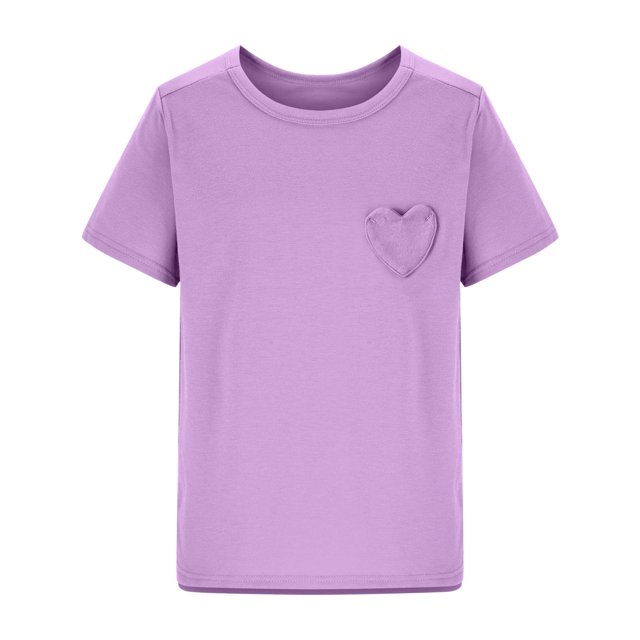 RXIRUCGD 2025 Vêtements d'Été pour Enfants Nouveaux T-Shirts d'Été pour Enfants Manches Raglan Manches Courtes T-Shirt Graphique Col Rond T-Shirt Filles Haut Décontracté