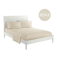 thumbnail image 1 of Topcobe Solid Color Bed Sheet Set for Adults Teens, Queen Size Beige Yellow, 1 of 3