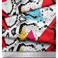 thumbnail image 3 of Soimoi Cotton Voile Fabric Animal Skin & Triangle Geometric Print Fabric by Yard 56 Inch Wide, 3 of 3