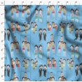 thumbnail image 4 of Soimoi Blue Modal Satin Fabric Mirror Theme Human Figure Fabric Prints By Yard 42 Inch Wide, 4 of 5