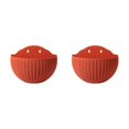 thumbnail image 2 of Youkk Easy To Install Double-layer Plastic Flowerpot For Walls Drainage Flower Pot Red 2Set, 2 of 6