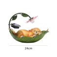 thumbnail image 3 of Solar Animal Hanging Light Garden Cat Dog Squirrel Statue Art Tree Pendants (B), 3 of 7