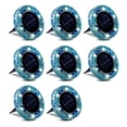 thumbnail image 2 of Bell + Howell 6 LED Round Blue Mosaic Solar Powered Disk Lights - 8 Pack with Auto On/Off for Garden and Lawn, 2 of 8