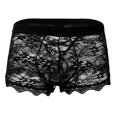 thumbnail image 1 of YDOJG Mens Comfortable Panties Underwear Lace Transparent Mesh Low Waist Boyshort, 1 of 1