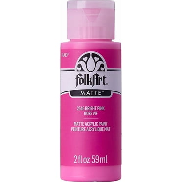 Folkart Matte Acrylic Craft Paint, 2 fl. oz., Bright Pink