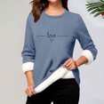 thumbnail image 1 of Heisall Chemises de Base pour Femmes Automne Hiver Imprimé Floral Col Rond Manches Longues Épaissies Polaire Teddy Shearling Chaud Ajusté Hauts Thermiques pour Usage Quotidien par Temps Froid, 1 of 3