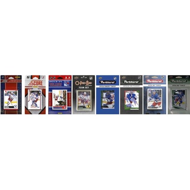 C&I Collectables NYR819TS LNH New York Rangers Ensemble d'Équipe de Cartes à Échanger sous Licence de 8 Différentes