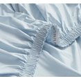 thumbnail image 5 of Ensemble de Draps Simple en Lin pour Garde-Robe – Percale de Coton 100 % Naturel, Ensemble de Draps 3 Pcs Rafraîchissant et Net pour Lit Simple, Oeko-Tex Fabriqué en Vert Durable, Poches Profondes, Doux et Respirant Qualité Hôtel – Bleu Pâle, 5 of 5