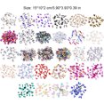 thumbnail image 1 of stanreset 50 Pieces Glass Crystal Set Gem Glitter Personalized 3D Tips Decoration Art Rhinestones Manicure Accessories Wedding Dress Rose Red, 1 of 6