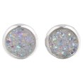 thumbnail image 1 of Baohd Round Earrings Eye-catching Eardrops Fine Electroplating Rhinestone Inlay Ear Studs Gorgeous Gift for Birthday Party Wedding White, 1 of 5
