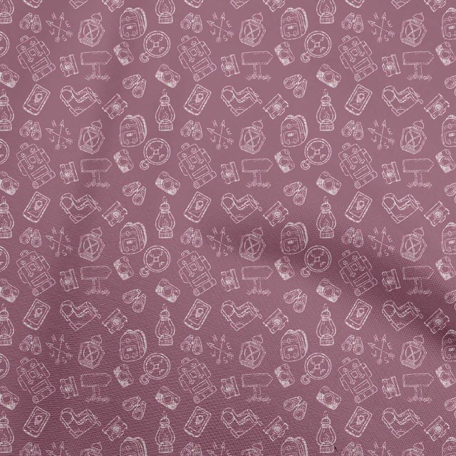 oneOone Polyester Spandex Purple Fabric Travel Sewing Material Print Fabric By The Yard 56 Inch Wide