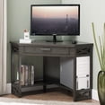 thumbnail image 2 of Bowery Hill Sturdy Wood Corner Computer/Writing Desk in Smoke Gray Oak, 2 of 8