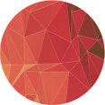 thumbnail image 1 of Ahgly Company Machine Washable Indoor Round Transitional Orange Red Orange Area Rugs, 3' Round, 1 of 7