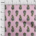 thumbnail image 1 of oneOone Cotton Poplin Fabric Leaves & Paisley Block Printed Craft Fabric BTY 42 Inch Wide, 1 of 4
