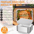thumbnail image 2 of CNKOO  50Pcs Aluminum Foil Pans with Lids 100ml Aluminum Foil Baking Tray Non-Stick Aluminum Tins Rectangle Aluminum Foil Liners Aluminum Foil Containers for Air Fryer Oven Baking Cooking, 2 of 7
