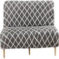 thumbnail image 3 of 2024 Futon Slipcover Armless Sofa Covers Stretch Sofa Bed Slipcover Protector Elastic (Light Gray Animal), 3 of 8