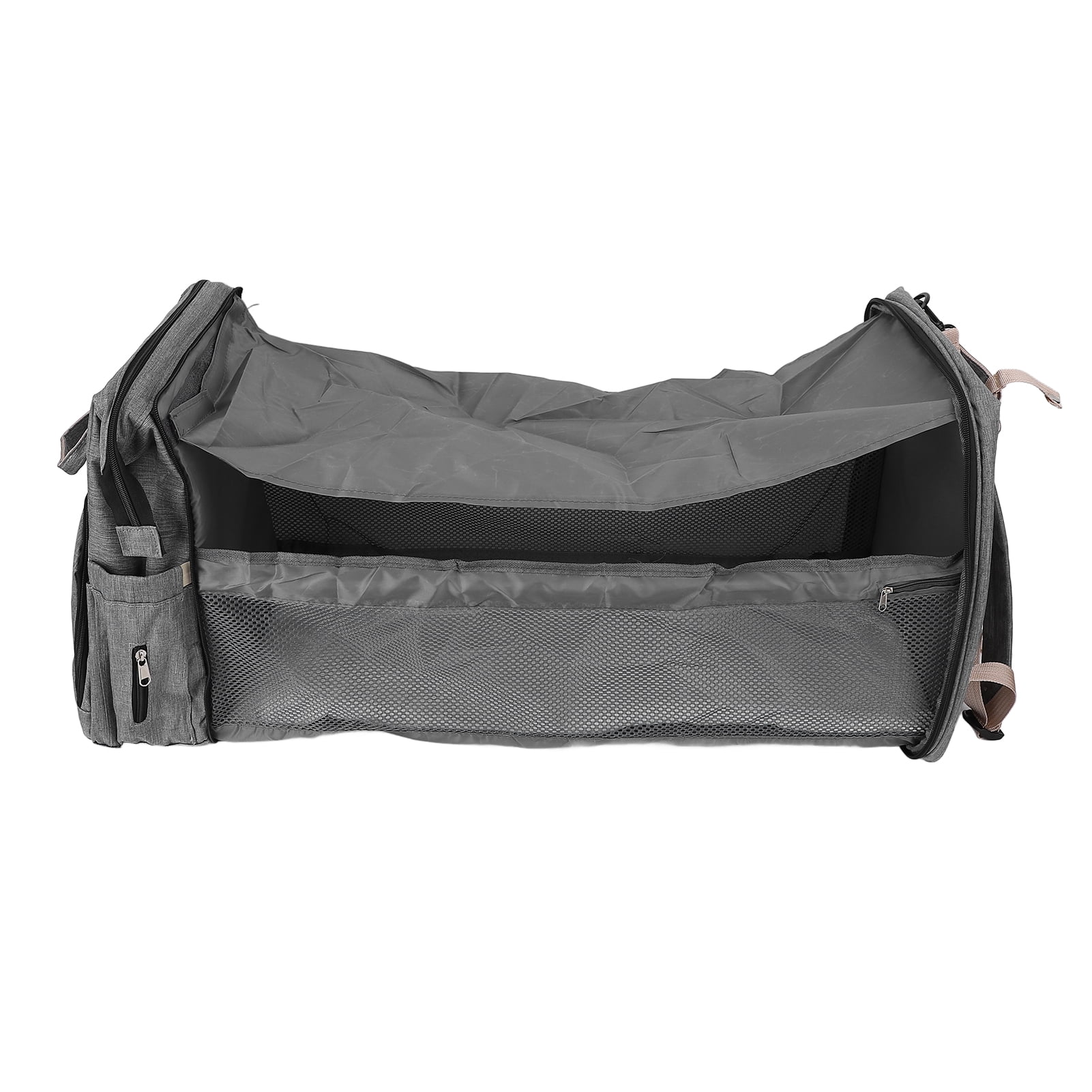 Baby Diaper Bag, Collapsible Multifunction Easy To Wash Diaper Bag Thickened Shoulder Strap  for Nursing Bottle Gray