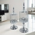 thumbnail image 4 of tamizeot Durable Glass Storage Crystal Glass Covered Storage Jar For Easy Cleaning Silver Large size, 4 of 6