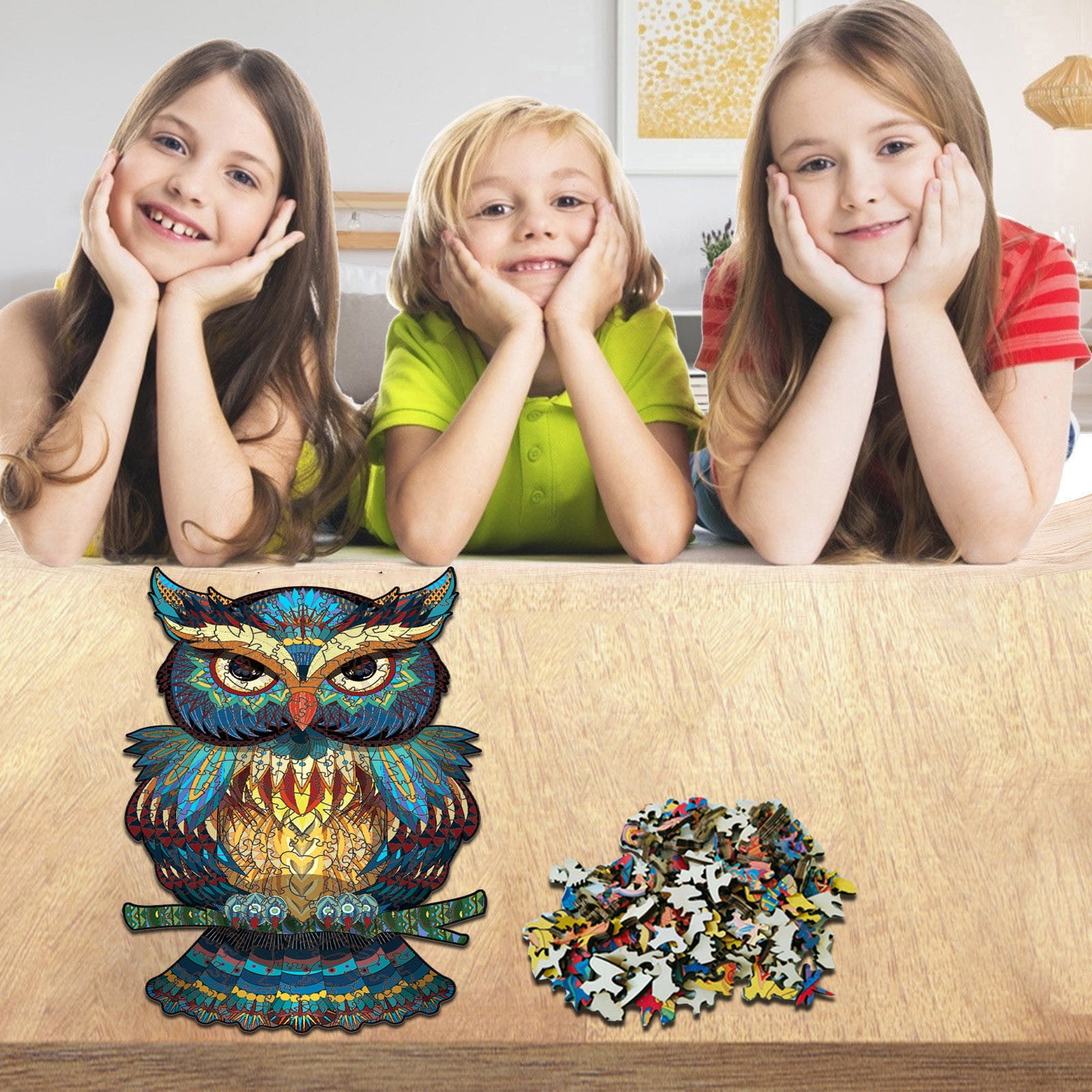 EGNMCR Wooden Puzzle Unique Shape Adults And Kids 200 Paper puzzle Birthday Gifts for Kids