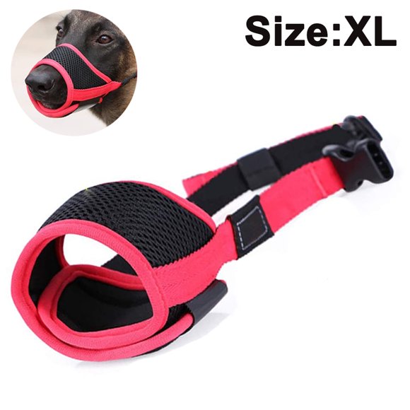 Museau pour Chien en Nylon Souple Anti-Morsure et Aboiements Sécuritaire, Maille Respirante, Couvre-Bouche pour Petits, Moyens et Grands Chiens